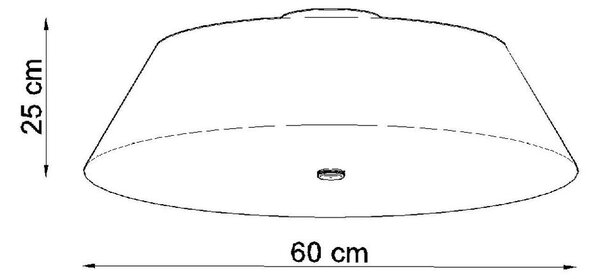 Črna stropna svetilka s steklenim senčnikom ø 60 cm Hektor - Nice Lamps