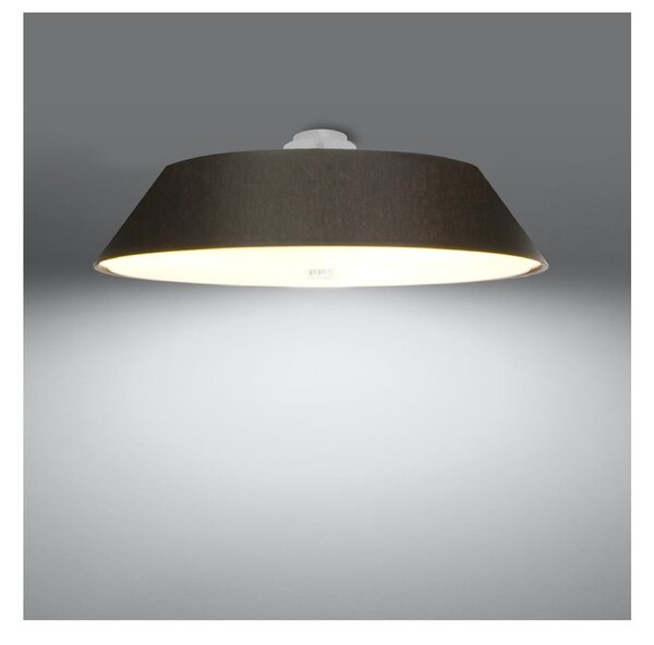 Črna stropna svetilka s steklenim senčnikom ø 60 cm Hektor - Nice Lamps