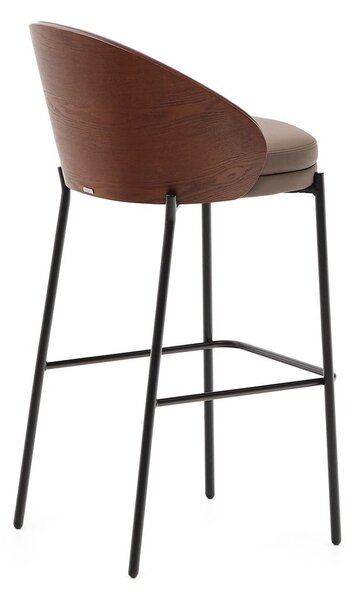 Rjav barski stol (višina sedeža 77 cm) Eamy – Kave Home