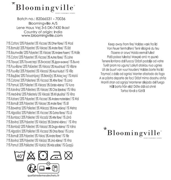 Rjava odeja iz recikliranega bombaža 130x160 cm Salobre – Bloomingville