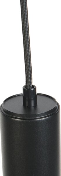 Dizajnerska viseča svetilka črna vklj. adapter za tirnico 1-fazna - Slimline Tuba Small
