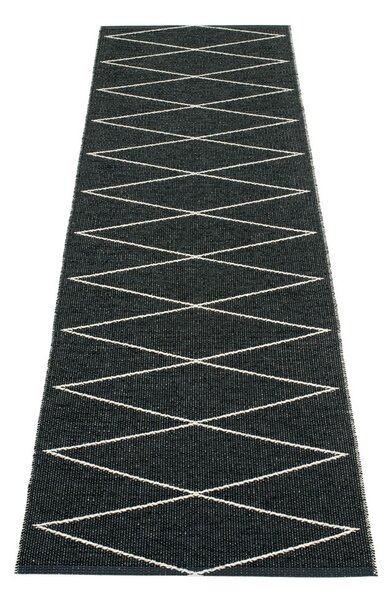 Črn zunanji in notranji tekač 70x240 cm Max Black – Pappelina