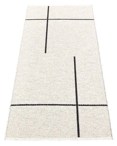 Črn zunanji in notranji tekač 70x180 cm Fred Black – Pappelina