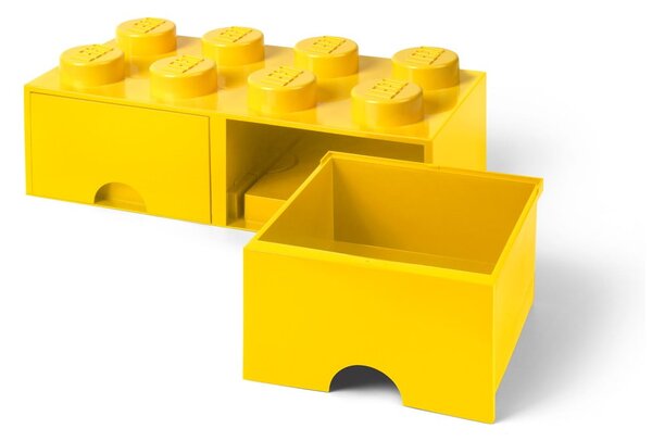 Rumena škatla za shranjevanje z 2 predaloma LEGO®