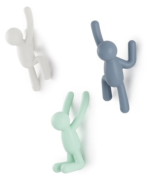 Stenski plastični obešalniki v kompletu 3 kos Buddy - Umbra