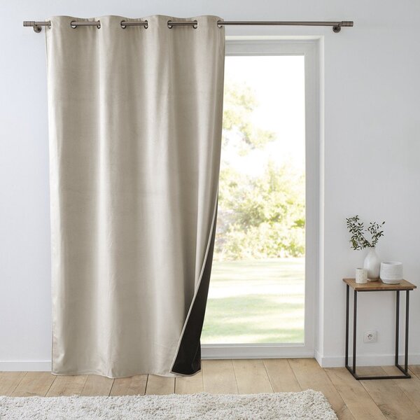 Bež žametna izolacijska zavesa 140x260 cm Polarchic – douceur d'intérieur