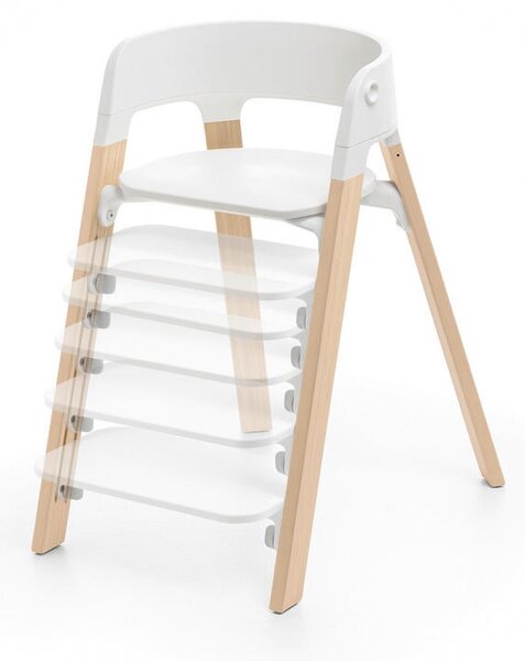 SET ZA STOLČEK ZA HRANJENJE Steps Bundle 86/74/48 cm bela