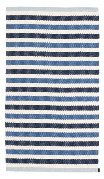 Modra/kremno bela notranja in zunanja preproga 70x120 cm Teo Denim – Pappelina
