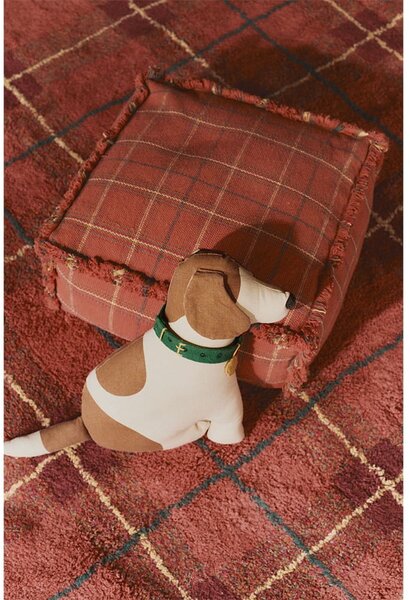 Rdeča pralna ročno tkana bombažna preproga 90x120 cm Tartan Vintage Red – Lorena Canals