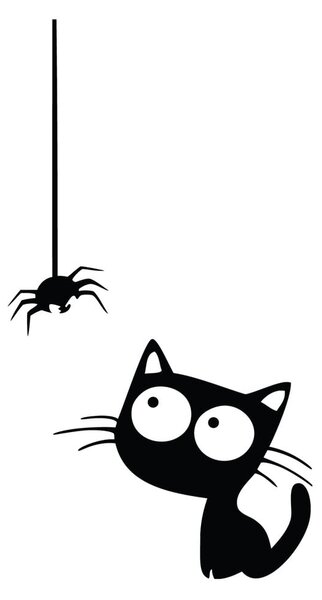 Nalepka Ambiance Cat in Spider