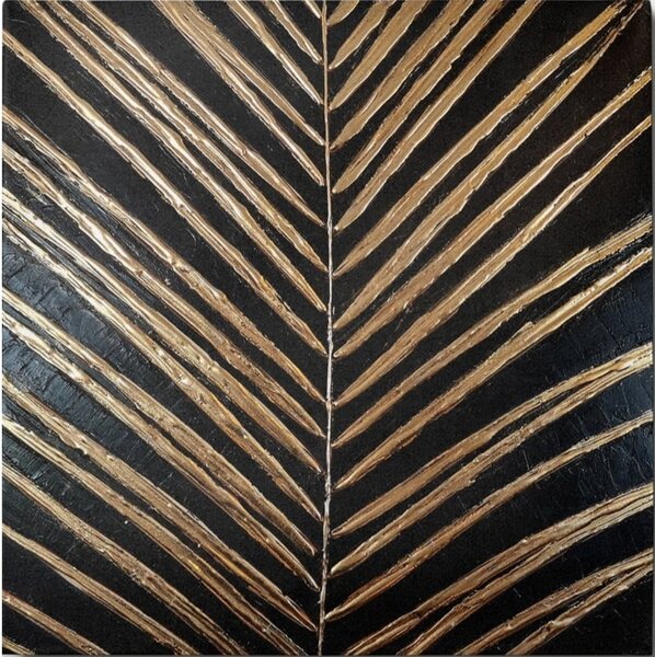 Ročno naslikana slika 70x70 cm Palm Leaf – Wallity