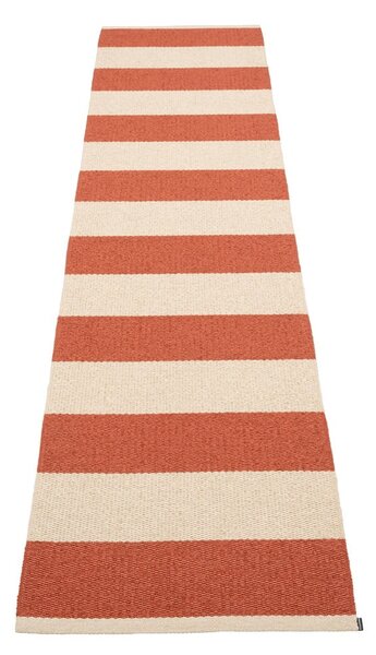 Opečnato oranžen/kremno bel zunanji in notranji tekač 70x300 cm Bob Brick – Pappelina