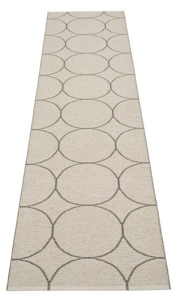 Temno siv zunanji in notranji tekač 70x300 cm Boo Charcoal Linen – Pappelina
