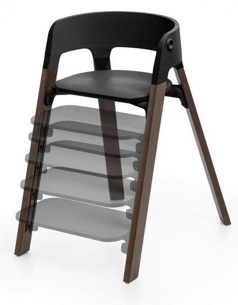 SET ZA STOLČEK ZA HRANJENJE Steps Bundle 86/74/48 cm črna