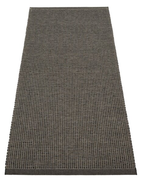Antracitno siv zunanji in notranji tekač 70x180 cm Emm Black Linen – Pappelina