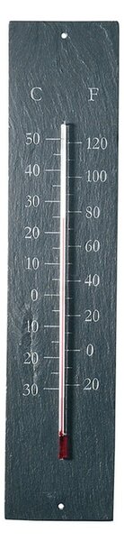 Stenski zunanji termometer iz skrilavca Esschert Design Plain, 45 x 10 cm