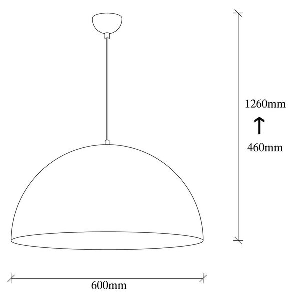 Črna viseča svetilka Opviq lights Berceste, ø 60 cm