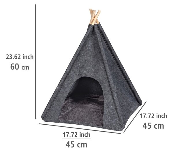 Temno siv šotor teepee za hišne ljubljenčke Wenko