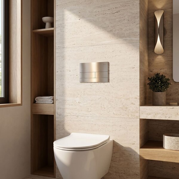 Podometni Set za WC Slim 024N z Gumbom T Brush Steel