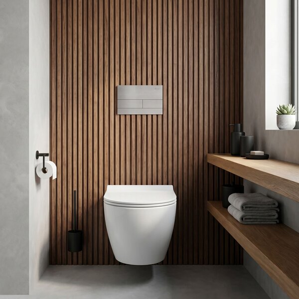 Podometni Set za WC Slim 024N z Gumbom T Brush Steel