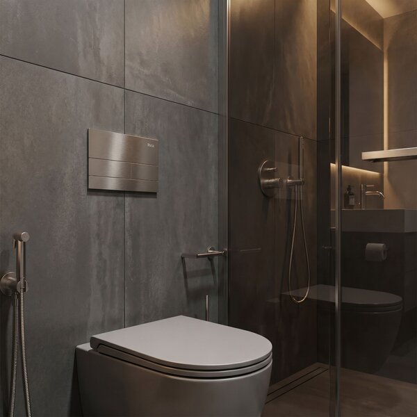 Podometni Set za WC Slim 024N z Gumbom T Brush Steel