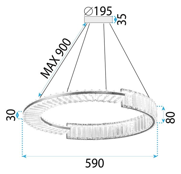 Svetilka LED APP1528-CP60 GOLD
