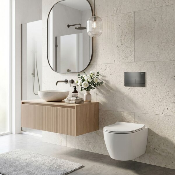 Podometni Set za WC Slim 024N z Gumbom T Titan