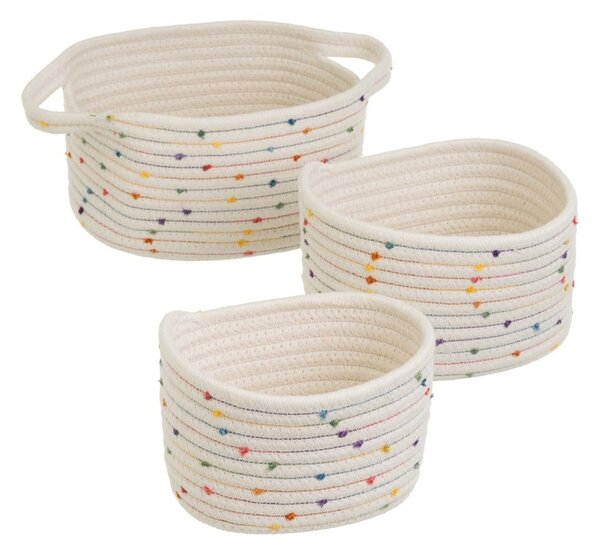 Tekstilne košare v kompletu 3 ks 30x18x14 cm – Casa Selección