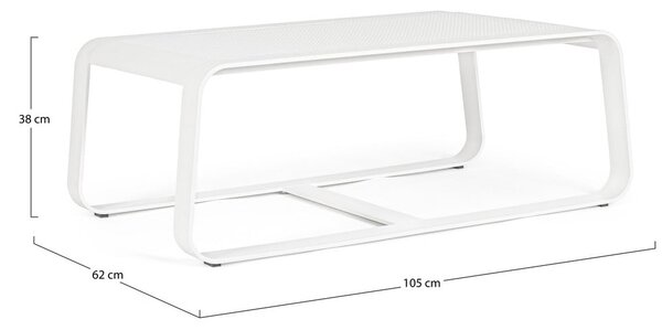 Aluminijasta vrtna klubska mizica 62x105 cm Merrigan – Bizzotto