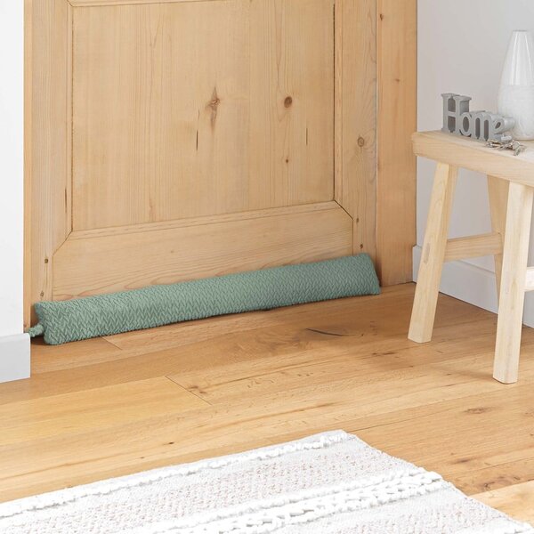 Zelena zaščita za vrata proti prepihu 10x80 cm Flanela – douceur d'intérieur