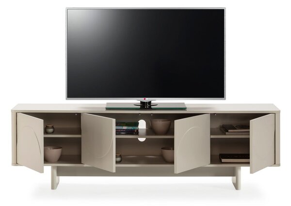 Kremno bela TV omarica 180x55x40 cm Solei – MOME
