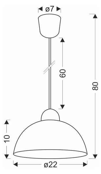 Kremno bela viseča svetilka s steklenim senčnikom ø 22 cm Vanilia – Candellux Lighting