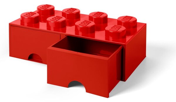 Rdeča škatla za shranjevanje z 2 predaloma LEGO®