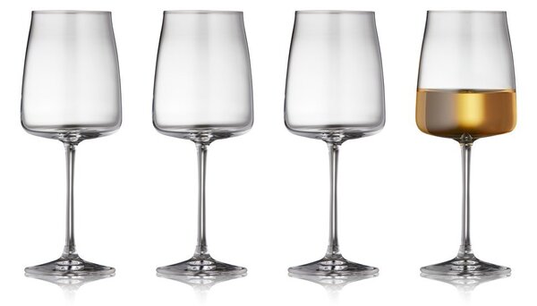 Kozarci v kompletu 4 ks za vino 430 ml Zero – Lyngby Glas