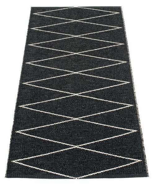 Črn zunanji in notranji tekač 70x160 cm Max Black – Pappelina