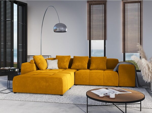 Rumeno žametno naslonjalo za modularni kavč Rome Velvet - Cosmopolitan Design