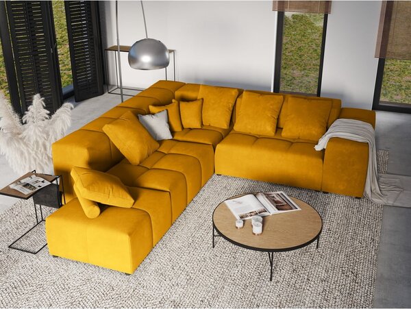 Rumeno žametno naslonjalo za modularni kavč Rome Velvet - Cosmopolitan Design