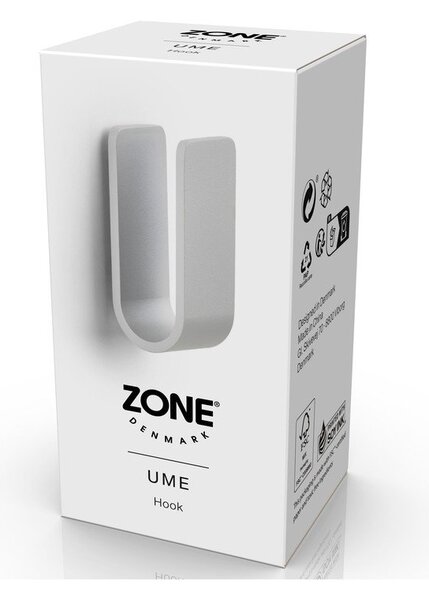 Svetlo siv kovinski stenski obešalnik Ume – Zone