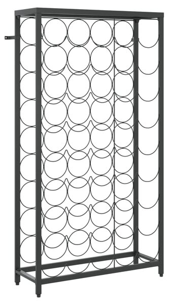 VidaXL Vinsko stojalo za 45 steklenic črno 54x18x100 cm kovano železo