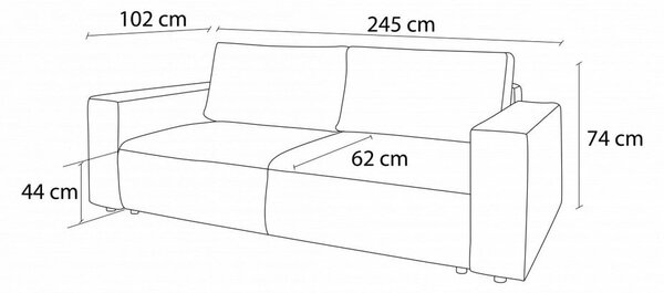 Svetlo modra raztegljiva sedežna garnitura iz rebrastega žameta 245 cm Nihad – Bobochic Paris