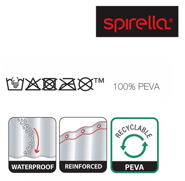Zavesa za tuš 180x200 cm Transparent – Spirella