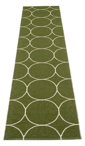 Temno zelen zunanji in notranji tekač 70x300 cm Boo Dark Olive – Pappelina