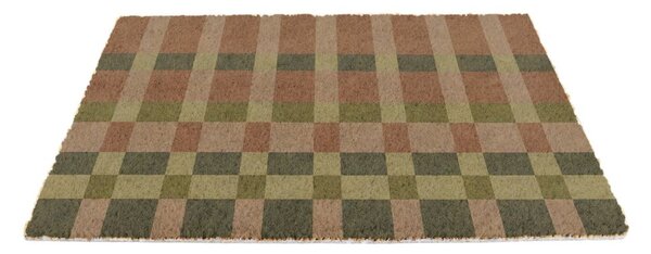 Predpražnik iz kokosovih vlaken 40x60 cm Pink and Blue Check – Artsy Doormats