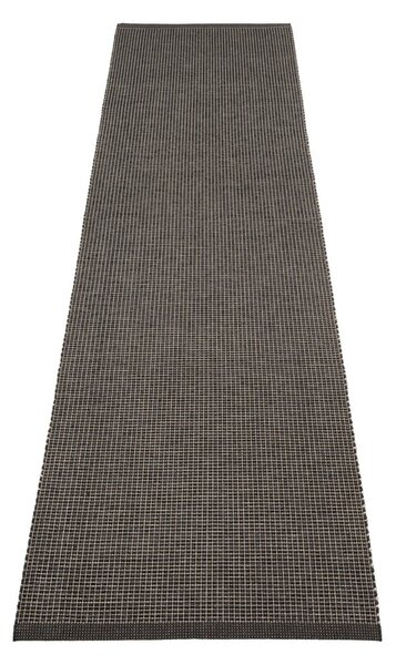 Antracitno siv zunanji in notranji tekač 70x300 cm Emm Black Linen – Pappelina