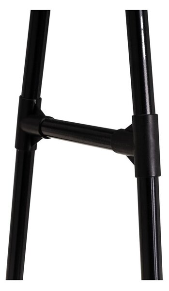 Črno kovinsko stojalo za oblačila na kolesih 84x43x156 cm – Casa Selección