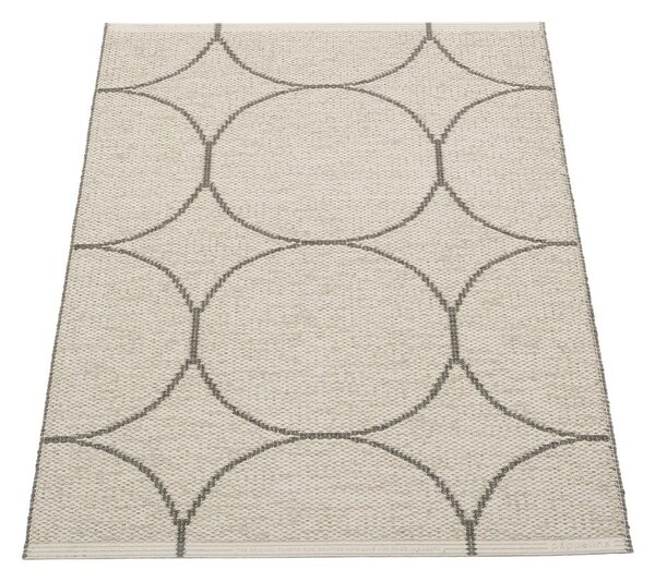 Temno siva notranja in zunanja preproga 70x100 cm Boo Charcoal Linen – Pappelina