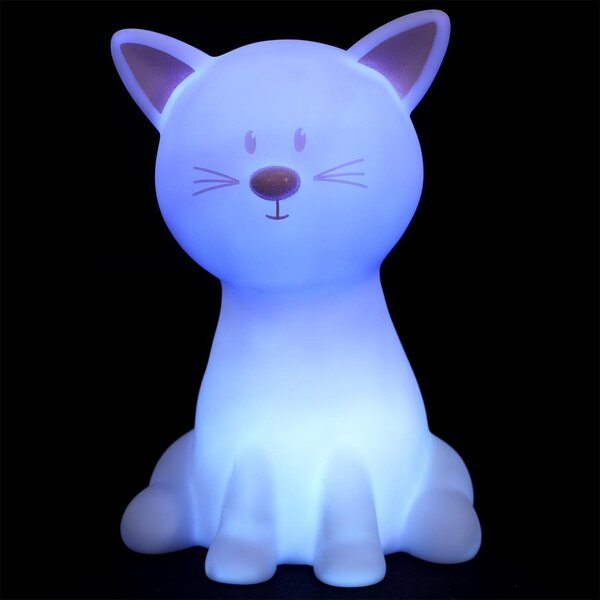 LED otroška nočna lučka CATTY 19cm, bela