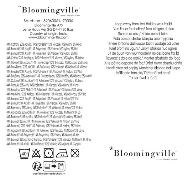 Rjava odeja iz recikliranega bombaža 130x160 cm Arni – Bloomingville