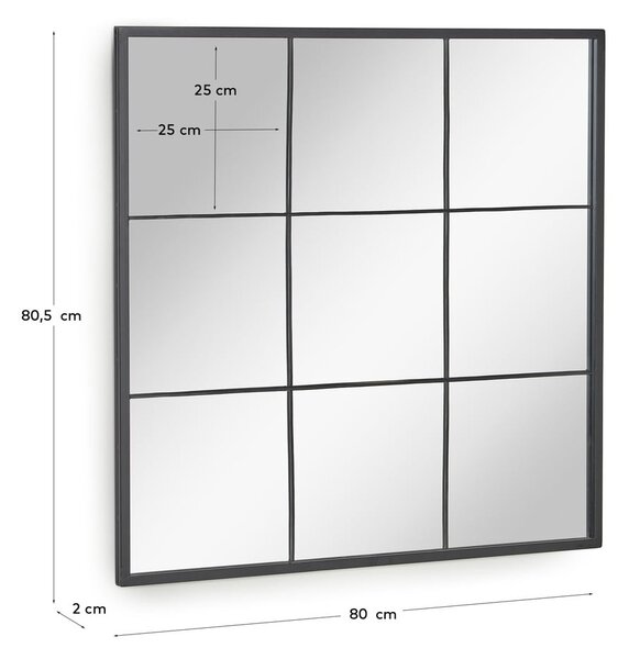 Stensko ogledalo Kave Home Ulrica, 80 x 80 cm