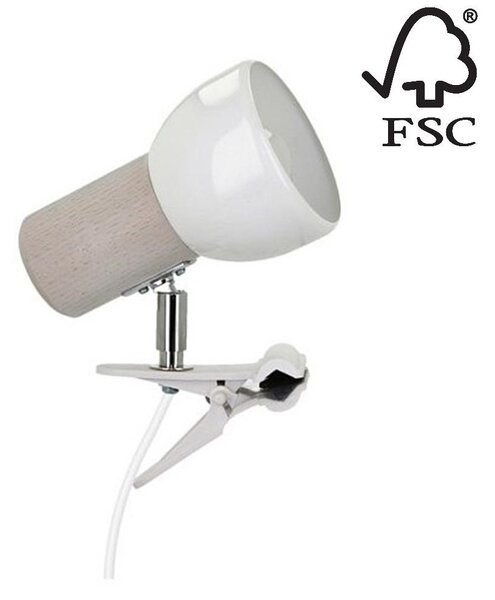 Spot-Light 2224132WK - Svetilka s sponko SVENDA 1xE27/60W/230V